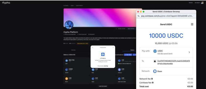 Coinbase Onramp integration