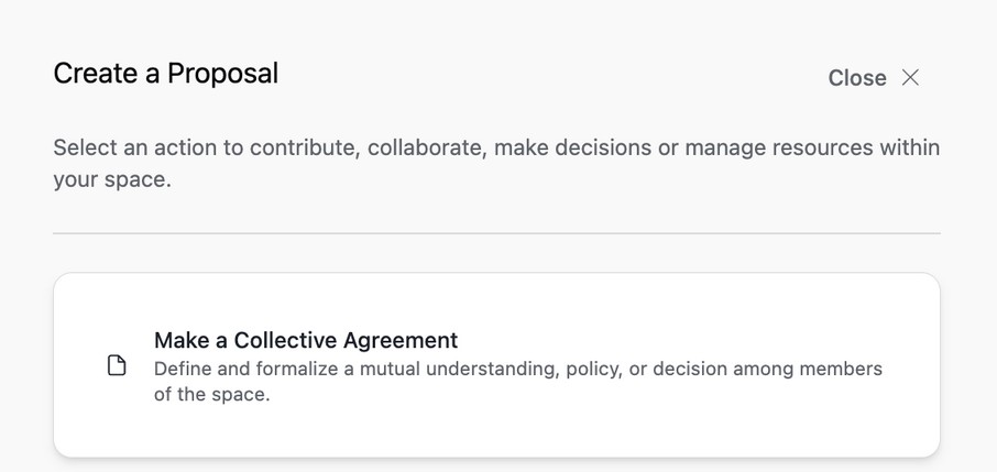 Create proposal dialog